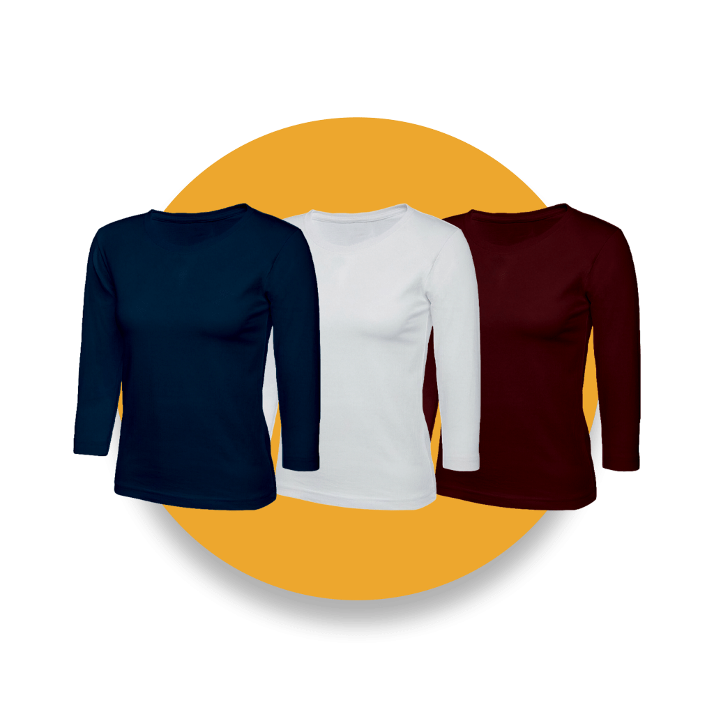 pack-of-3-women-s-3-4th-sleeves-combo-choose-any-color-wellneck