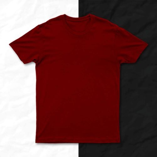 Maroon Half sleeves T-shirt